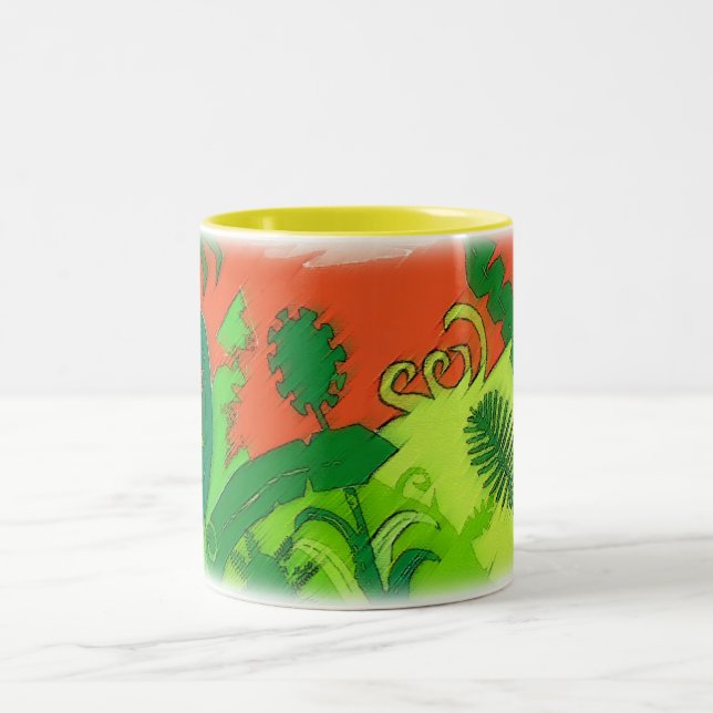 Caneca De Café Em Dois Tons Sun tropical (Centro)