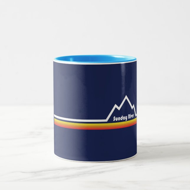 Caneca De Café Em Dois Tons Sunday River Maine (Centro)