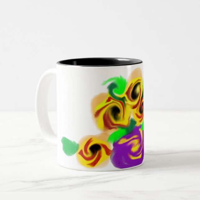 Caneca De Café Em Dois Tons Sunflowers joy (Frente Esquerda)