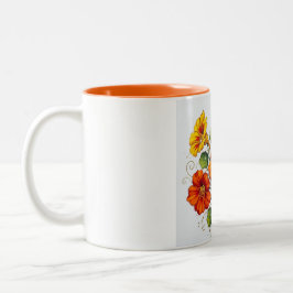 Caneca De Café Em Dois Tons Sunlit Blossoms Ceramic Mug 