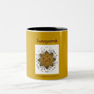Caneca De Café Em Dois Tons Sunnycomb - caneca do tom do preto dois (amarelo