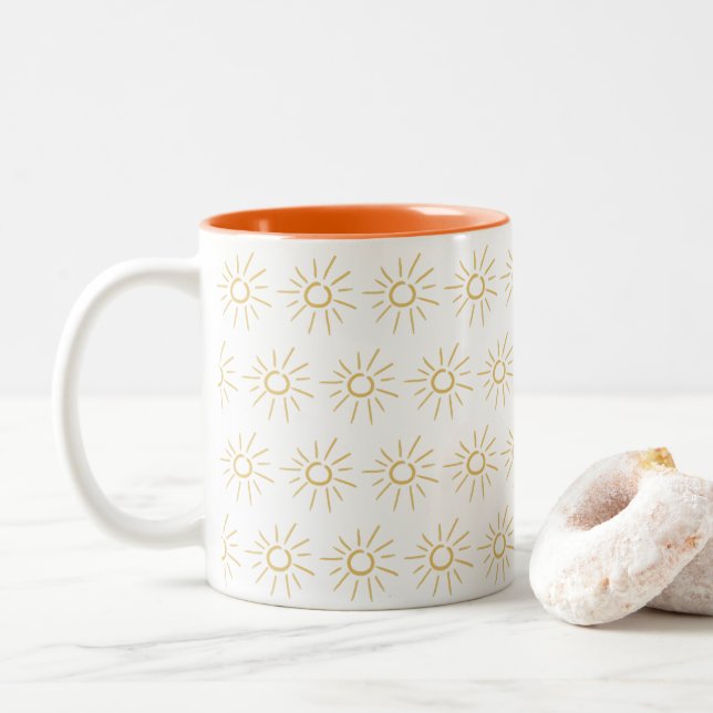 Caneca De Café Em Dois Tons Suns (Com Donut)