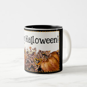 CANECA DE CAFÉ EM DOIS TONS SUNS! RAIO DE SOL! FELIZ HALLOWEEN! :)