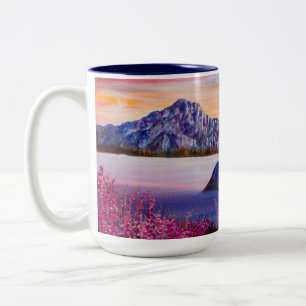 Caneca De Café Em Dois Tons Sunset de algodão doce