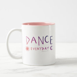 Caneca De Café Em Dois Tons *Sunset DIÁRIO Ombre* do balé das citações da