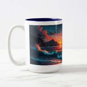 CANECA DE CAFÉ EM DOIS TONS SUNSET ISLAND #1