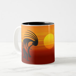 Caneca De Café Em Dois Tons Sunset Kokopelli