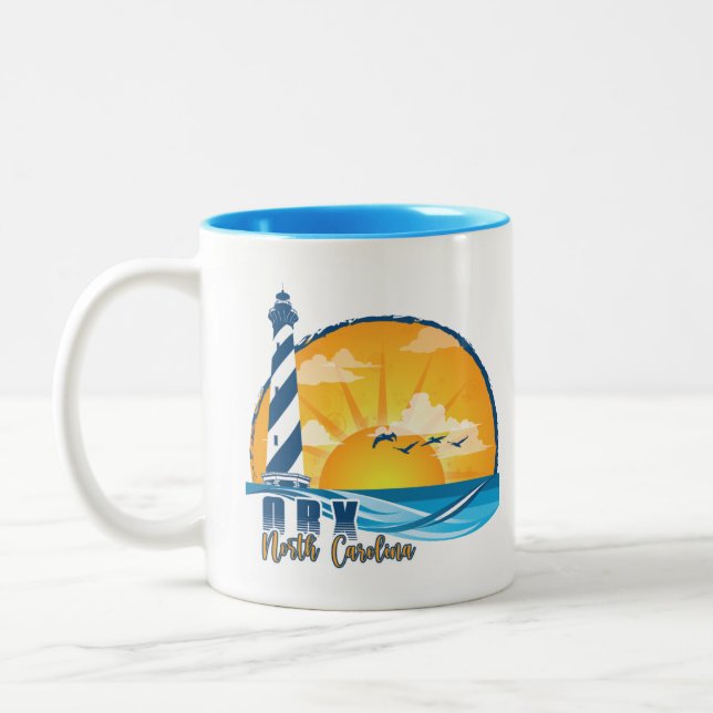 Caneca De Café Em Dois Tons Sunset OBX (Esquerda)
