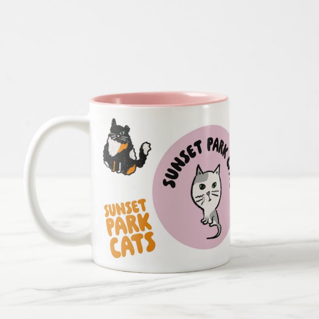 Caneca De Café Em Dois Tons Sunset Park Cats Mug (Esquerda)