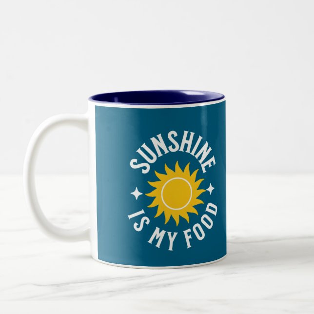 CANECA DE CAFÉ EM DOIS TONS SUNSHINE É MINHA COMIDA (Esquerda)
