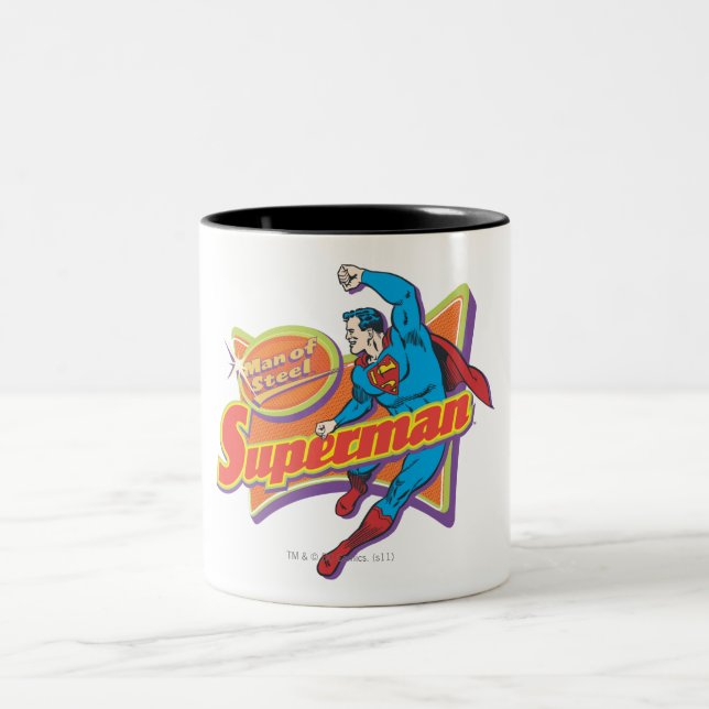 Caneca De Café Em Dois Tons Super-Homem - Homem de Aço (Centro)