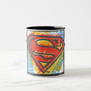 Caneca De Café Em Dois Tons Super-Homem  Logotipo colorido