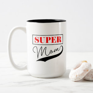 Caneca De Café Em Dois Tons Super Mãe