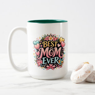 Caneca De Café Em Dois Tons ** Super Mãe