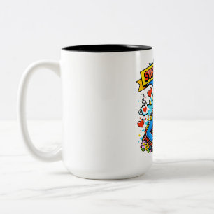 Caneca De Café Em Dois Tons Super Mãe: A Super-Heroína Floral