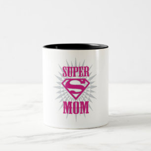 Caneca De Café Em Dois Tons Super Mãe Starburst