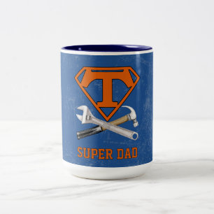 Caneca De Café Em Dois Tons Super Pai Herói