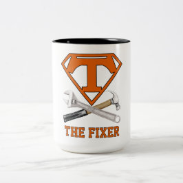 Caneca De Café Em Dois Tons Super Pai Herói