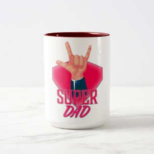 Caneca De Café Em Dois Tons Super PAPAI