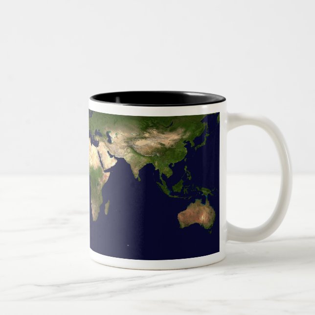 Caneca De Café Em Dois Tons Superfície da Terra, Água Profunda e Topogra Sombr (Direita)