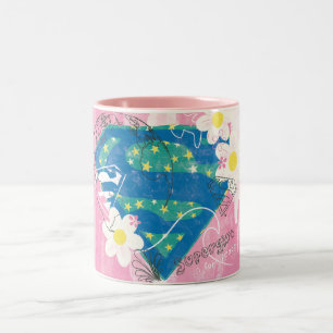 Caneca De Café Em Dois Tons Supergirl for Peace Pink