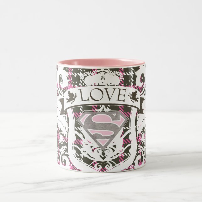 Caneca De Café Em Dois Tons Supergirl Love Crest (Centro)