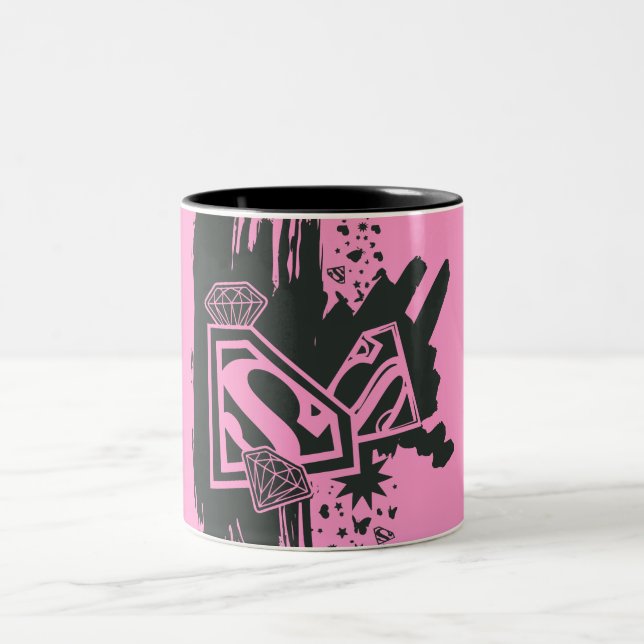 Caneca De Café Em Dois Tons Supergirl Mantenha-o fresco 2 (Centro)