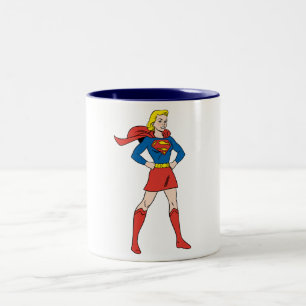 Caneca De Café Em Dois Tons Supergirl Pose 7