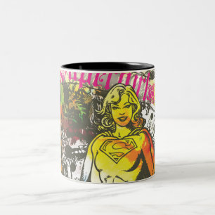Caneca De Café Em Dois Tons Supergirl Pose A Lux