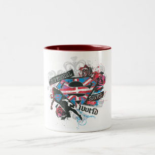 Caneca De Café Em Dois Tons Supergirl salvar o mundo