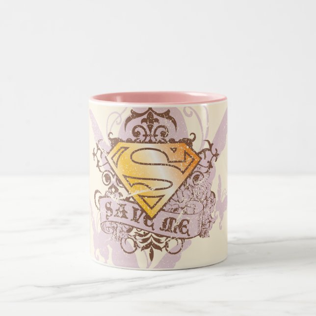 Caneca De Café Em Dois Tons Supergirl Save Me (Centro)
