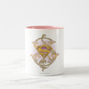 Caneca De Café Em Dois Tons Supergirl Starbust Logo