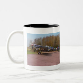 Caneca De Café Em Dois Tons Supermarinho Spitfire HF Mk. IXe MJ730