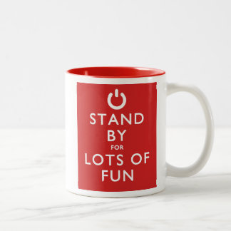 Caneca De Café Em Dois Tons Suporte perto para lotes do divertimento!