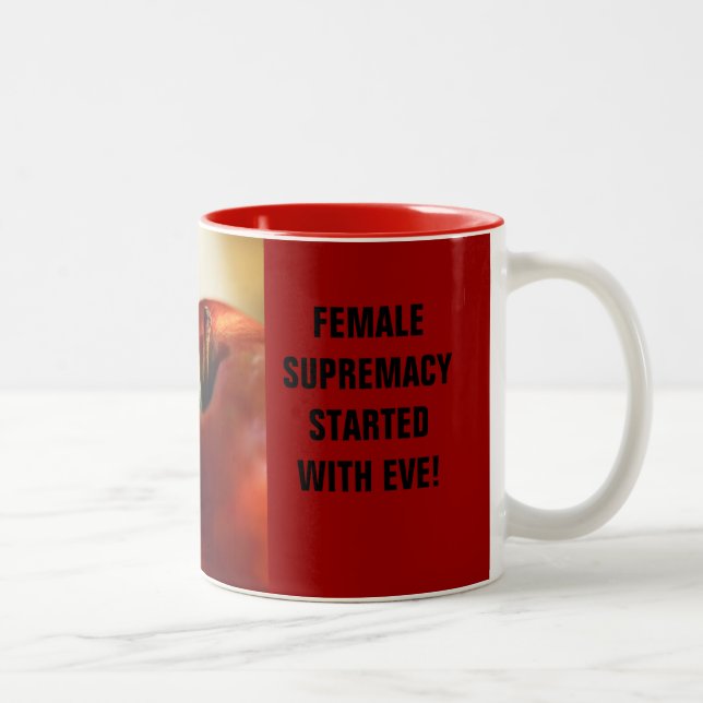 CANECA DE CAFÉ EM DOIS TONS SUPREMACIA FEMININA COMEÇOU COM EVE! (Direita)