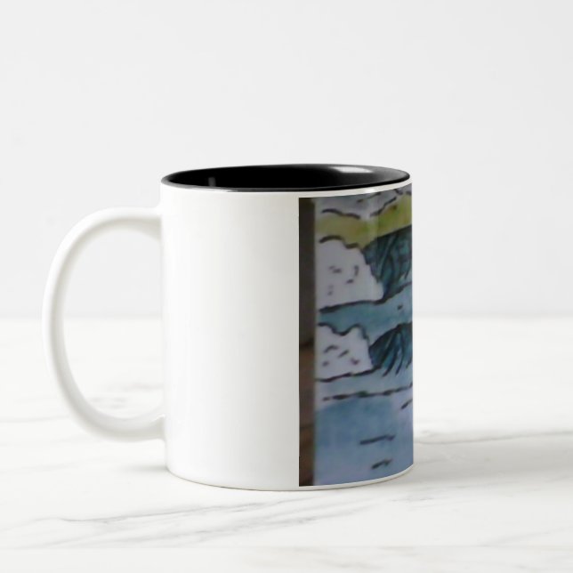 Caneca De Café Em Dois Tons Surf Café Mug (Esquerda)