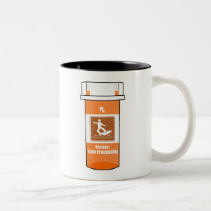 Caneca De Café Em Dois Tons Surfar É Minha Droga