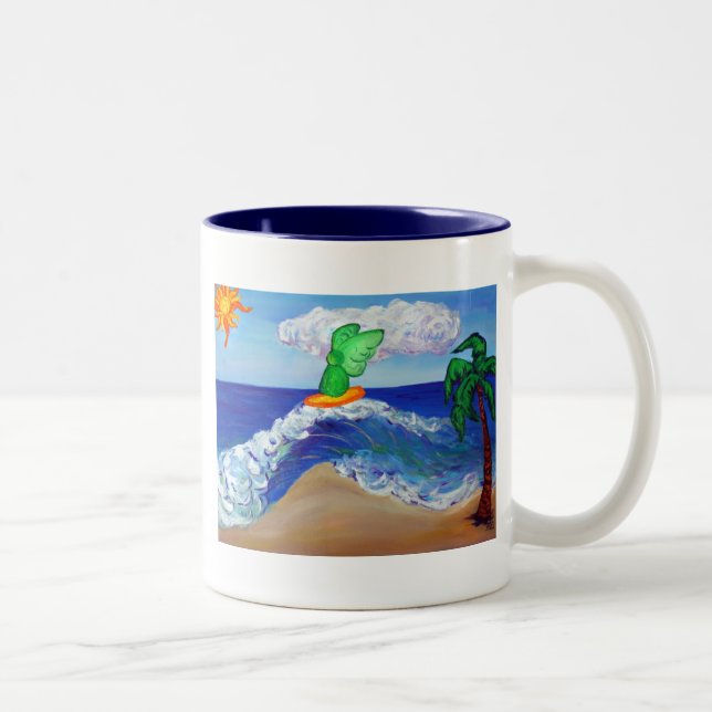 Caneca De Café Em Dois Tons Surfing Angel Raphael Mug (Direita)