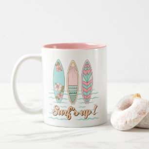 Caneca De Café Em Dois Tons Surfs Up Surfboard Beach Mug