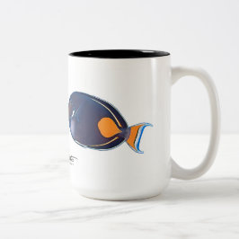 Caneca De Café Em Dois Tons Surgeonfishes de Achilles & de Whitecheek