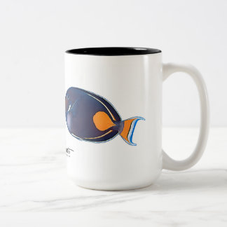 Caneca De Café Em Dois Tons Surgeonfishes de Achilles & de Whitecheek