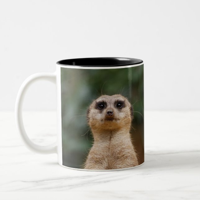 Caneca De Café Em Dois Tons Suricata 001 (Esquerda)