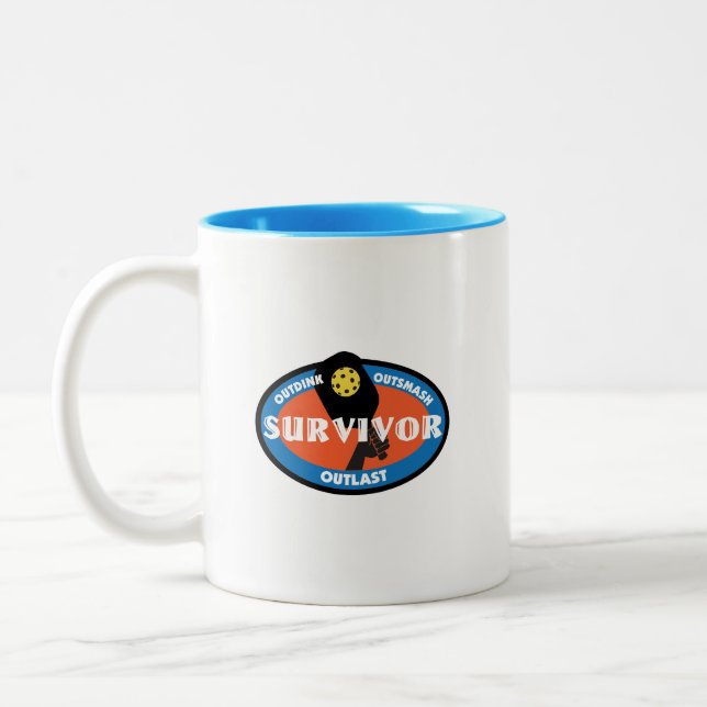 Caneca De Café Em Dois Tons Survivor Pickleball (Esquerda)