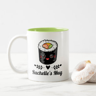 Caneca De Café Em Dois Tons Sushi Lover Funny Kawaii