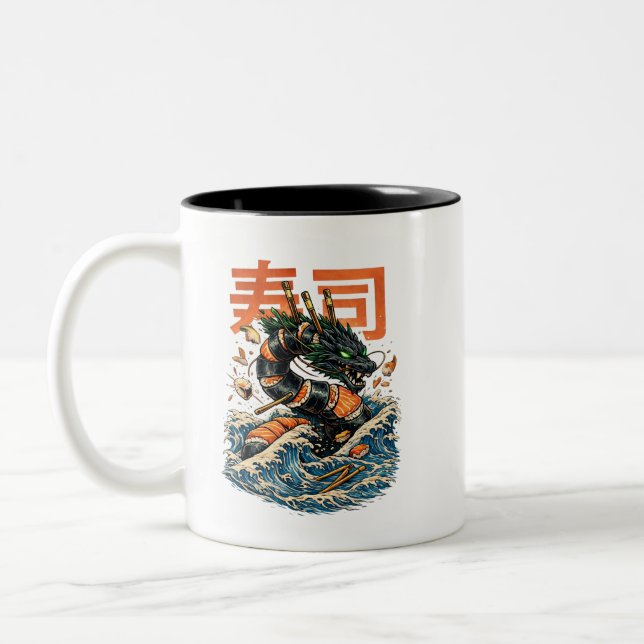 CANECA DE CAFÉ EM DOIS TONS SUSHI SEA DRAGON (Esquerda)