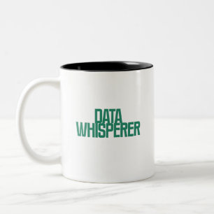 Caneca De Café Em Dois Tons Sussurrador de Dados Especialista em Intuição An