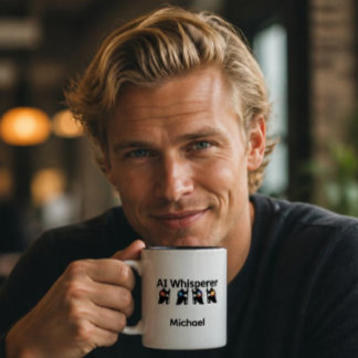 Caneca De Café Em Dois Tons Sussurrador de IA