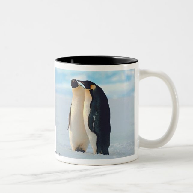 Caneca De Café Em Dois Tons Sussurro do pinguim (Direita)