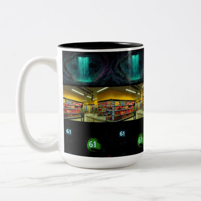 Caneca De Café Em Dois Tons Sussurros da Caverna Oculta (Esquerda)