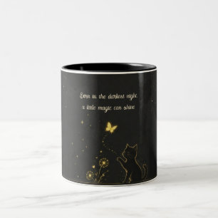 Caneca De Café Em Dois Tons Sussurros Dourados de Maravilha